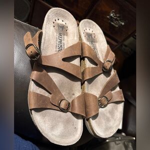 Mephisto Women’s Hannel Dark Brown Scratch Sandals Size 40 US‎ Size 10